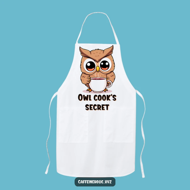 Funny Kawaii Owl Apron: Cook Up Some Fun in the Kitchen