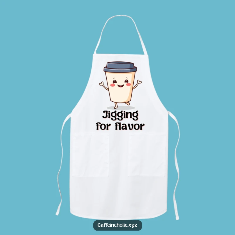 Funny Coffee Chef Apron: Smiling Dancer Kitchen Wear, Great Gift