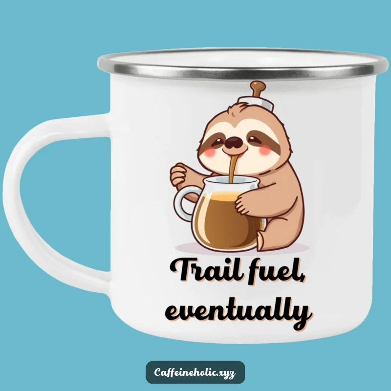 Funny Sloth Coffee Camping Mug: Trail Relaxation Funny Gift
