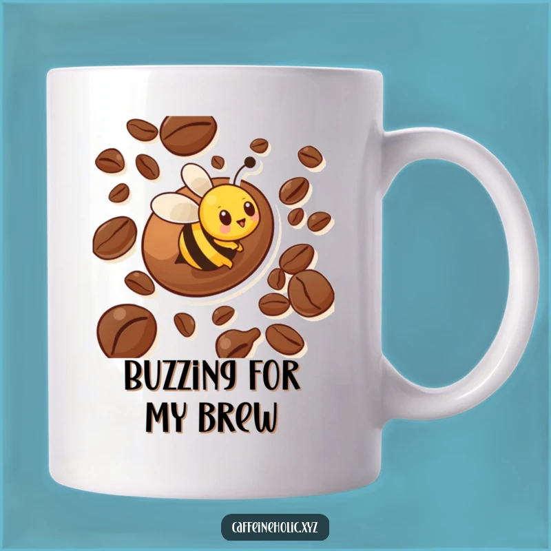 Funny Bee Coffee Mug: Busy Buzzing Humor Mug for Coffee Lovers and Bee Enthusiasts