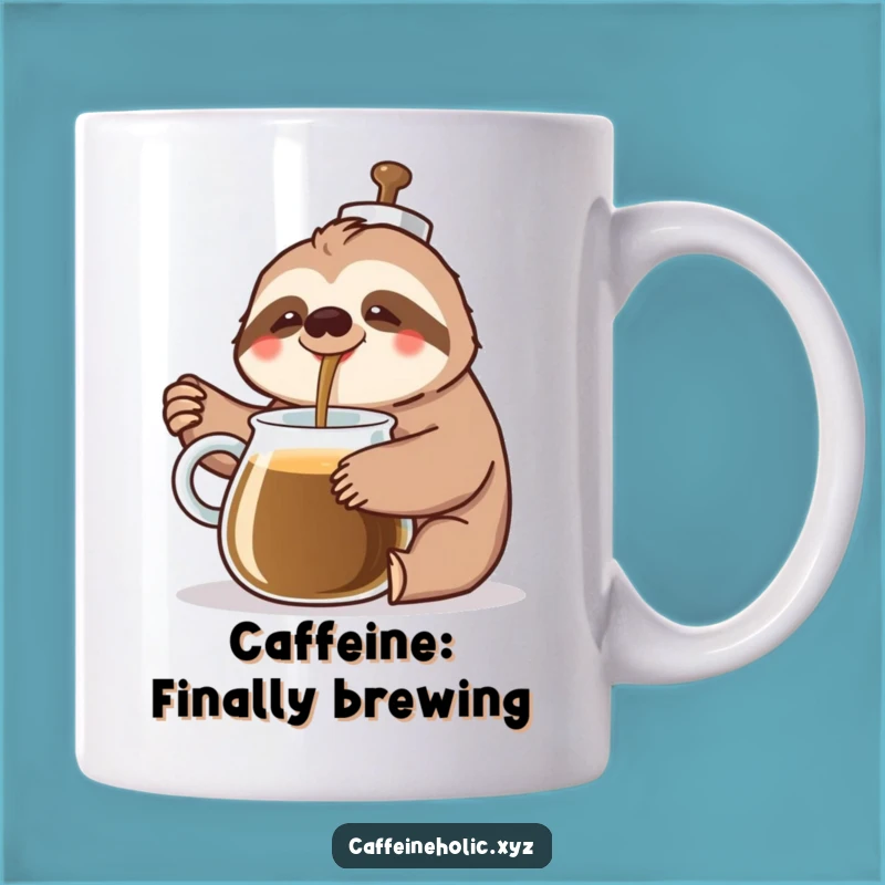 Funny Sloth Coffee Mug: Slow Pour Happy Sigh Funny Gift
