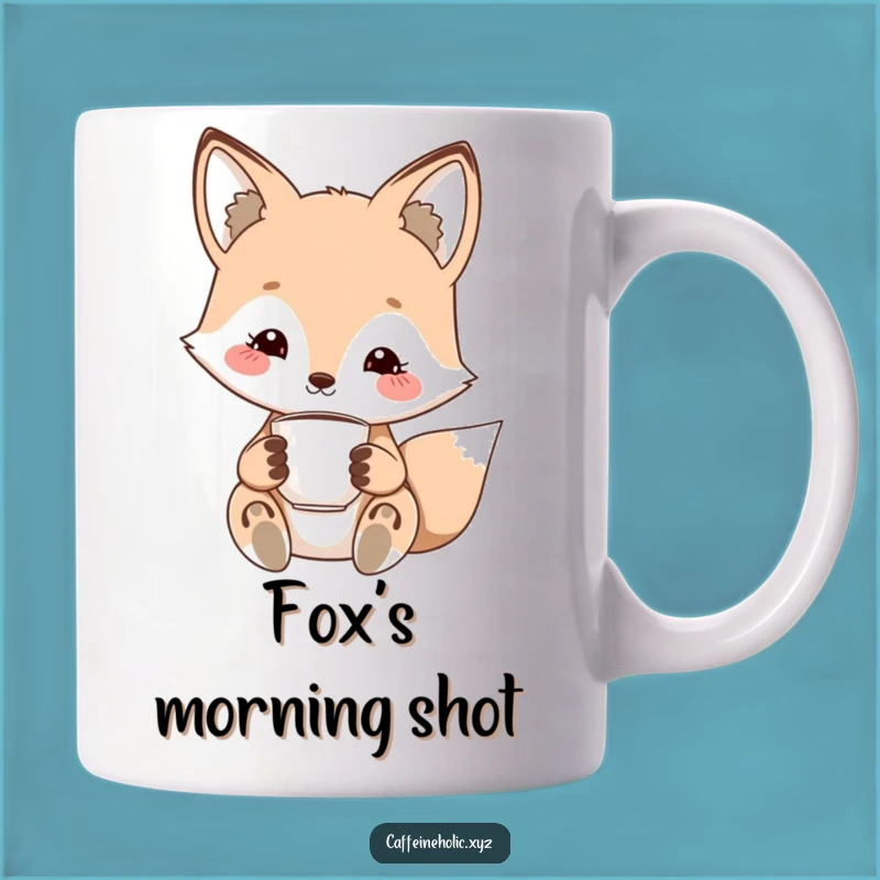 Funny Kawaii Fox Mug: Charming Espresso Lover's Delight