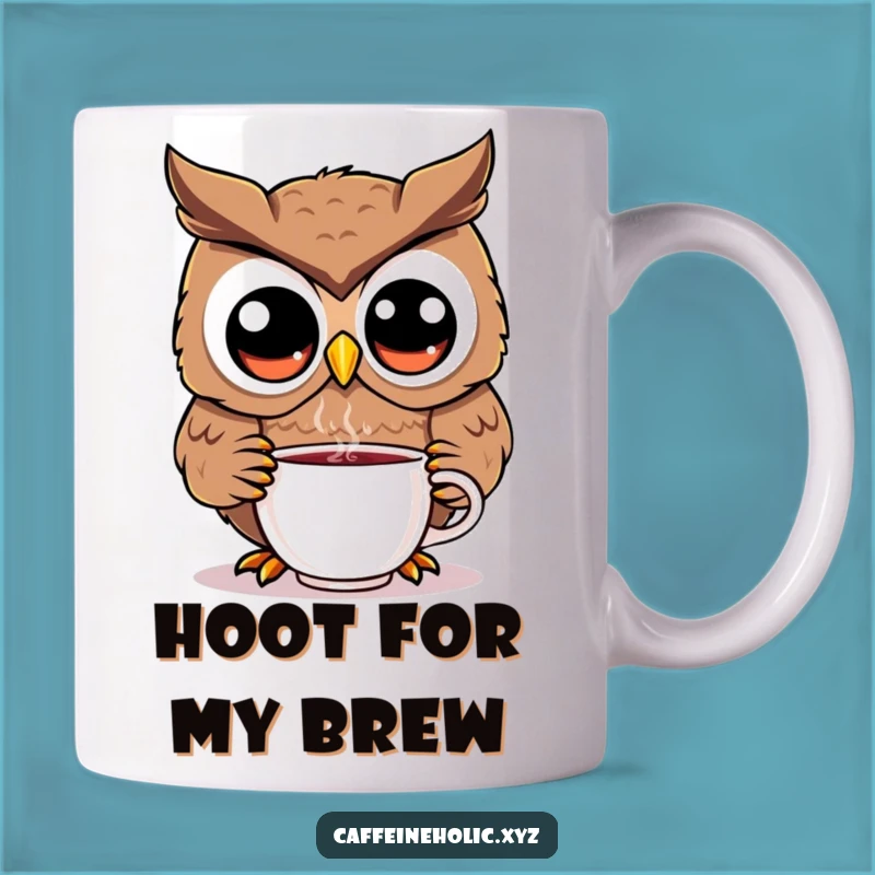 Funny Kawaii Owl Mug: Eager Sipper Gift for Coffee Lovers
