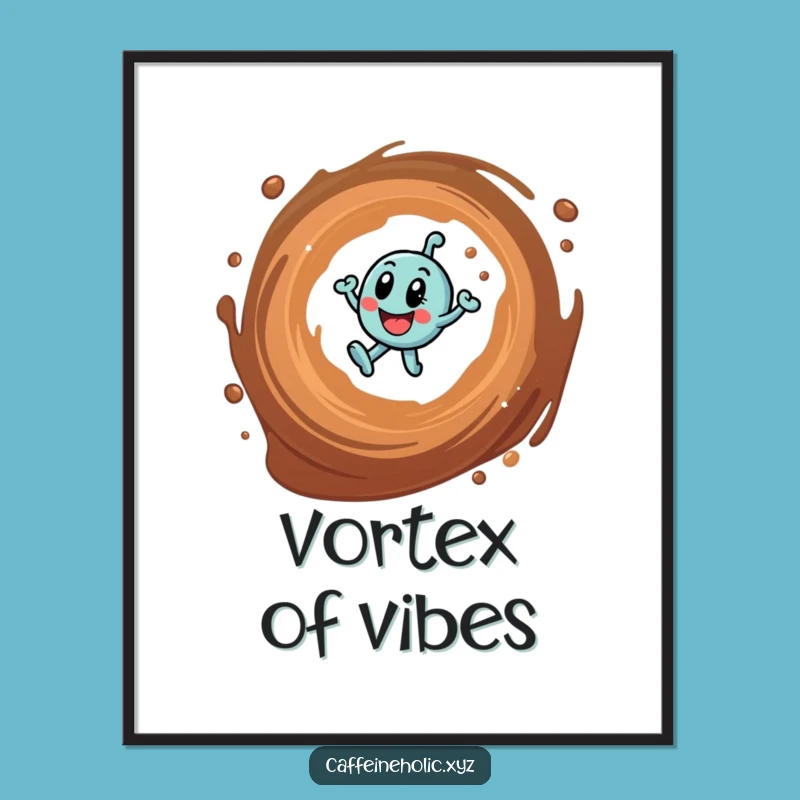 Funny Caffeine Molecule Digital Art: Instant Download for Hilarious Coffee-Themed Decor