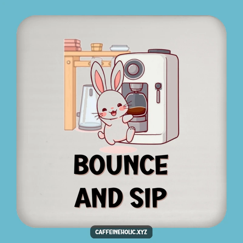Funny Kawaii Rabbit Drink Coasters: Protect Surfaces with a Bounce