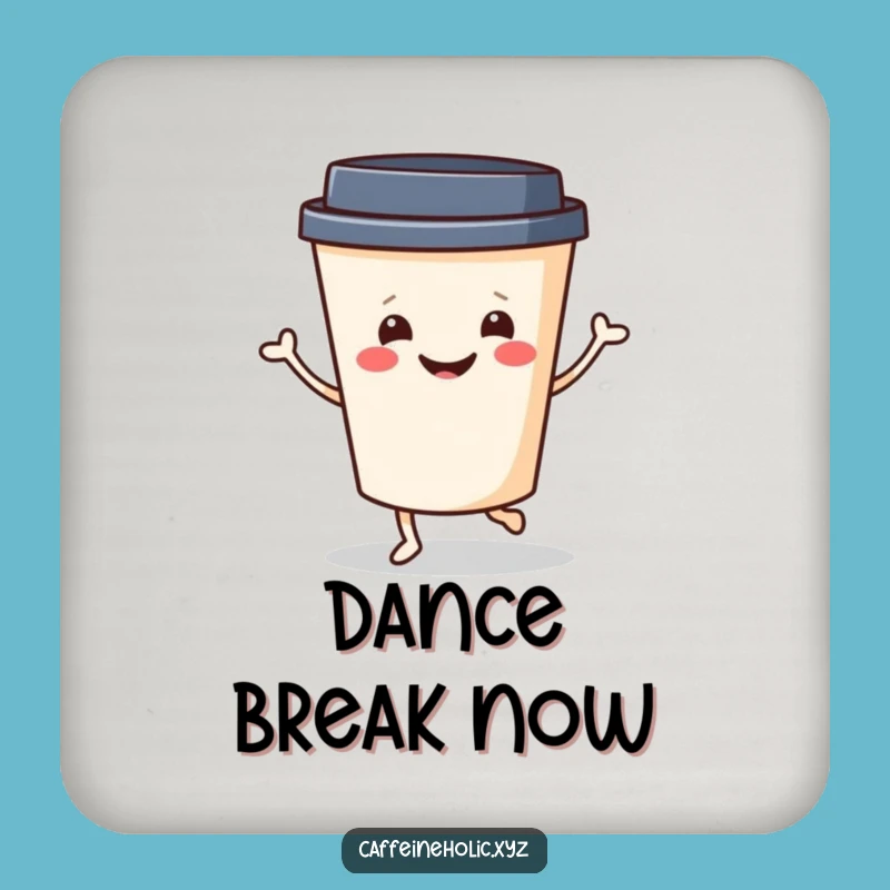 Funny Coffee Coaster Set: Smiling Dancer Drink Savers, Unique Gift