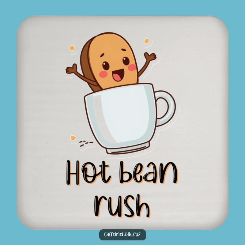 Funny Coffee Bean Coaster Set: Steaming Mug Savers, Unique Gift