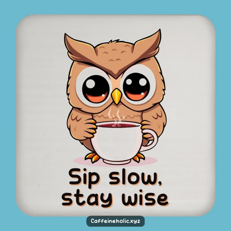 Funny Kawaii Owl Drink Coasters: Protect Surfaces in Cute Style