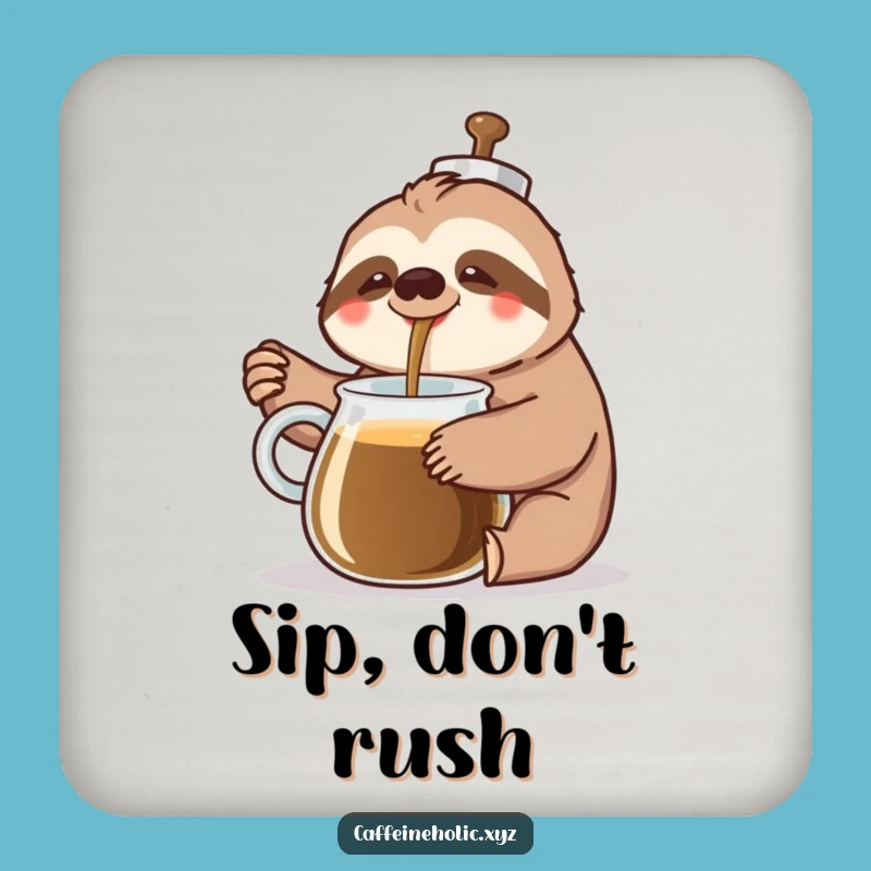 Funny Sloth Coffee Coaster: Protect Surfaces Funny Gift