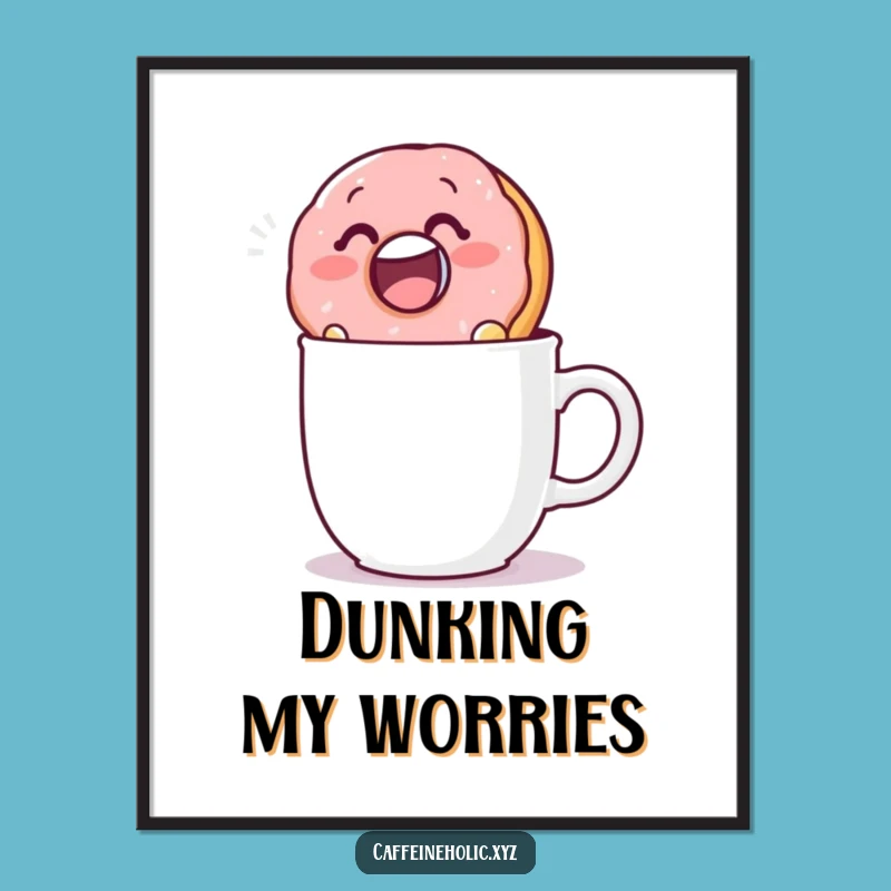 Funny Donut Dunk Poster: Decorate Your Walls with This Sweet and Hilarious Art