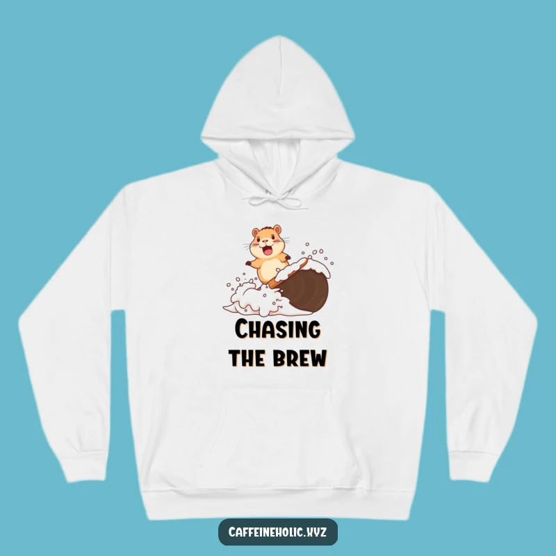 Funny Capybara Hoodie: Cozy Coffee Surfing Apparel for Ultimate Relaxation