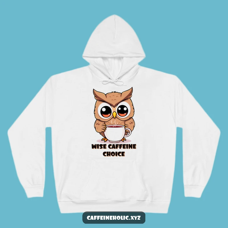 Cozy Funny Kawaii Owl Hoodie: Sip Back and Relax in Style