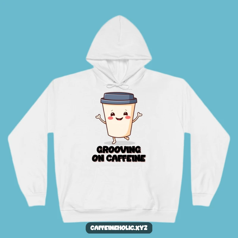 Funny Coffee Dance Hoodie: Cozy Smiling Cup Wear, Amazing Gift