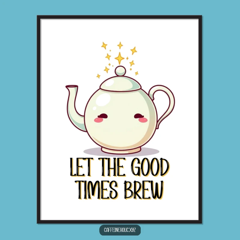 Free Printable Wall Art: Whimsical Teapot Energy Decor