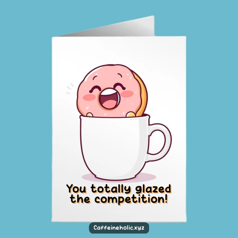 Free Printable Congrats Card: Donut Dunk Celebration Gift