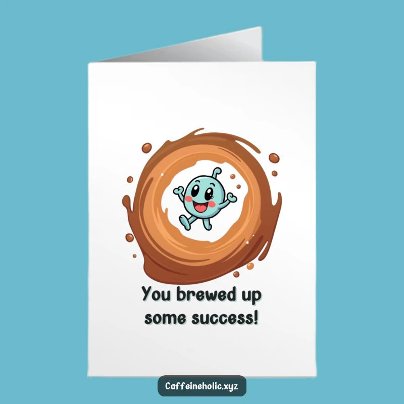 Free Printable Congrats Card: Energetic Caffeine Molecule Celebration Gift