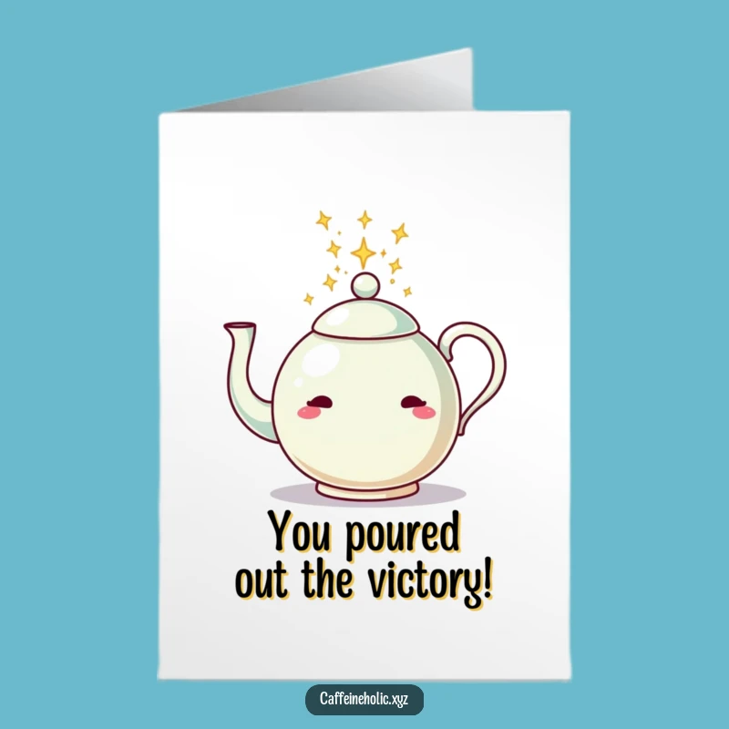 Free Printable Congrats Card: Sparkling Teapot Energy Gift