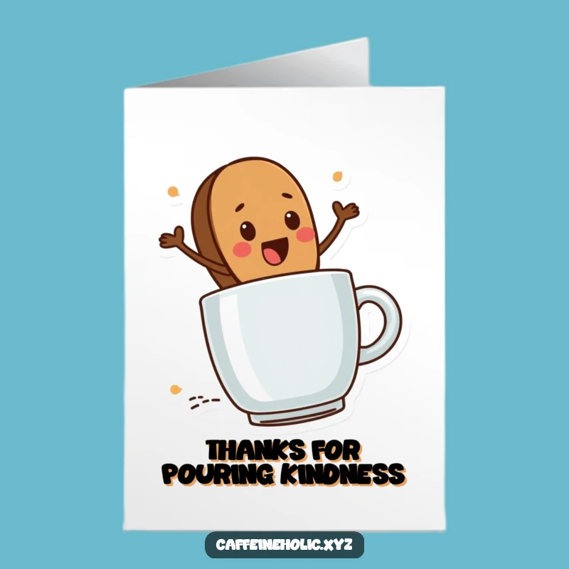Free Printable Thank You Card: Coffee Bean Mug Journey - Funny Downloadable Gratitude Gift