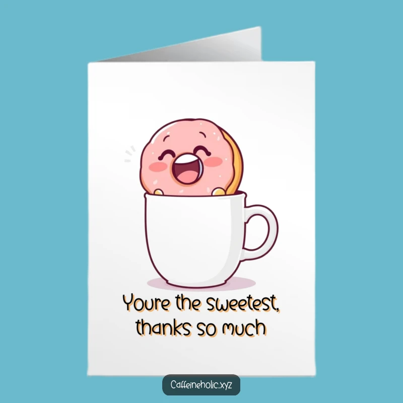 Free Printable Thank You Card: Donut Dunk Appreciation Gift