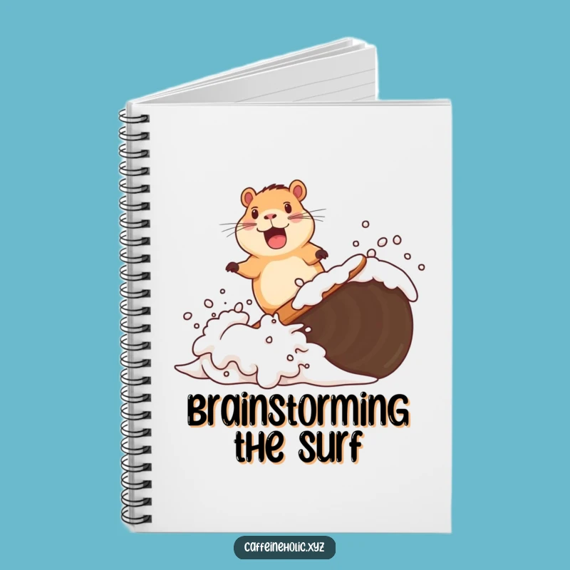 Funny Capybara Notebook: Hilarious Coffee Surfing Journal for Your Relaxed Notes