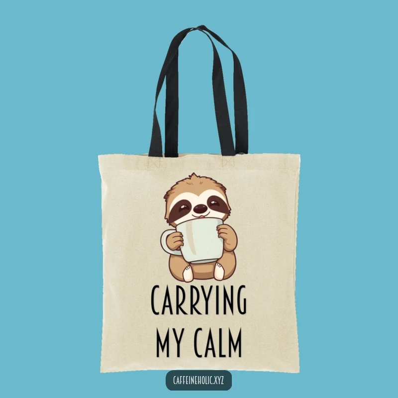 Funny Kawaii Sloth Coffee Tote Bag Gift - Carry Your Relaxed Lifestyle!