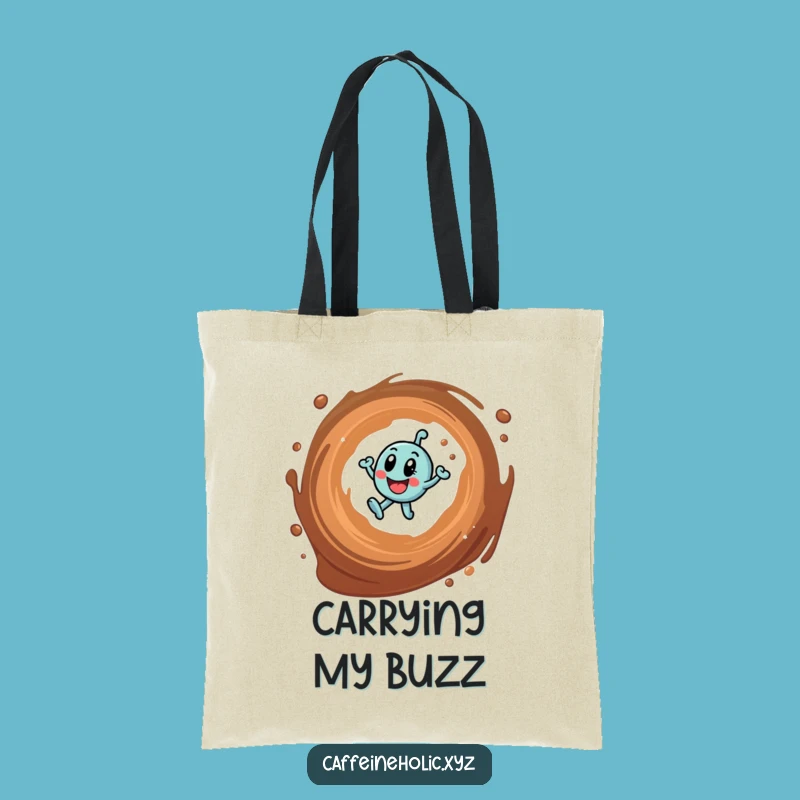 Funny Caffeine Molecule Tote Bag: Carry Your Essentials with This Hilarious Coffee Accessory