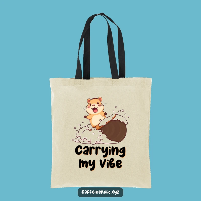 Funny Capybara Tote Bag: Hilarious Coffee Surfing Bag for Your Daily Essentials