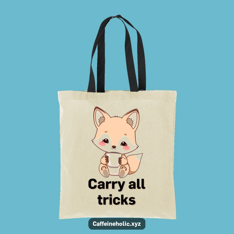 Funny Kawaii Fox Tote Bag: Carry Your Essentials with Charm