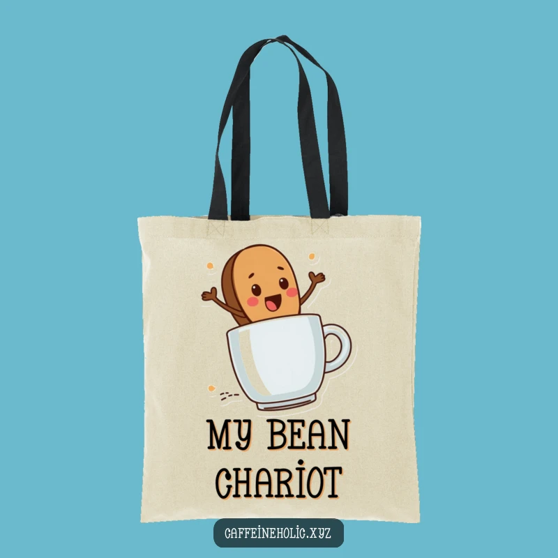 Funny Coffee Bean Carry Bag: Steaming Mug Accessory, Ideal Gift