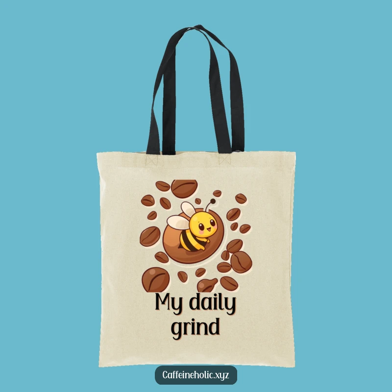 Funny Bee Tote Bag: Hilarious Coffee Bean Bag for Busy Bees on the Go